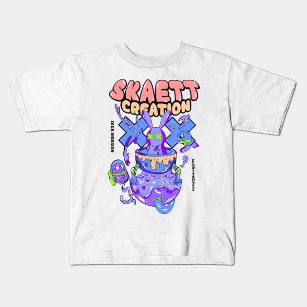 Skaett Creation Zack Invasion Est 2022 Kids T-Shirt by bougaa.boug.9